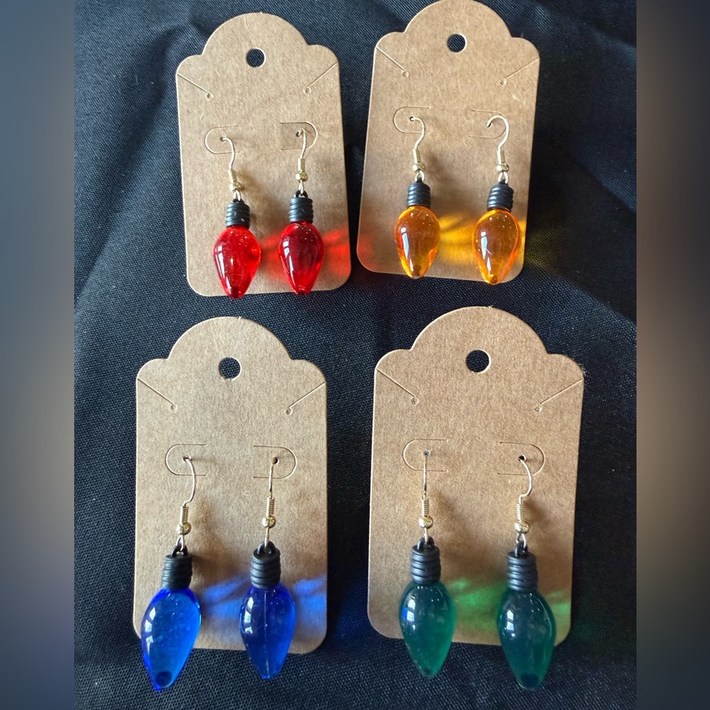 Christmas bulb earrings - set of 4! 🎄
